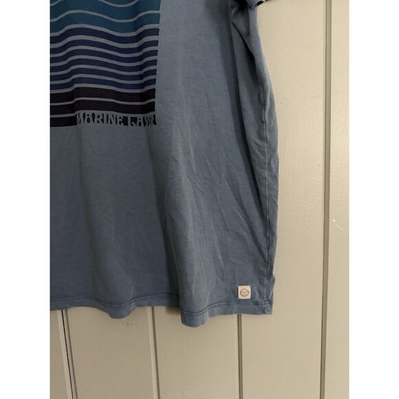 Marine Layer Men’s Signature Crew Graphic Tee XL Blue Short Sleeves - Picture 5 of 7